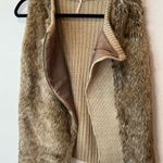 Poof Faux Fur Vest Brown Photo 4