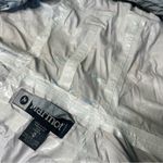 Marmot Hooded Raincoat blue yellow white floral vented size medium Photo 9