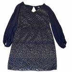 Lilly Pulitzer  Size 2 Carleigh Lace Navy Blue Silver Party/Cocktail Short Dress Photo 0