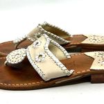 Jack Rogers Navajo Cream Leather Thong Sandals Women's 8 US Photo 1