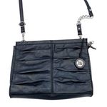The Sak Charleston Leather Demi Clutch Crossbody Bag Black Onyx Pleated Purse Photo 0