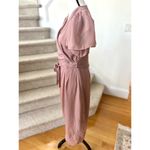 Ivy City Co. Lillie Mauve Pink "Dusty Rose" Flutter Sleeve Wrap Front Dress Size M Photo 1