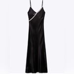 ZARA SATIN EFFECT RHINESTONE DRESS BLACK - REF. 0881/219
New without tag XS Photo 1