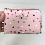 Kate Spade Medium L-Zip Card Holder Staci Festive Confetti Polka Dots Pink Photo 2