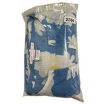 Island Company Top Womens Medium Blue Linen Floral Beach Cottage Coastal Boho Photo 12