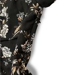 Entro Blouse Women’s S Floral Long Bell Sleeve Babydoll Top Black Whimsygoth Photo 6