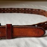 Abercrombie & Fitch Y2K Brown Leather Cutout Studded Belt Moose Stamp Size M Photo 1