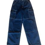 Wild Fable  Super High Rise Baggy Jeans Black White Stitching Womens Size 2 NWT Photo 0