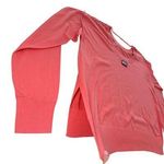 Diesel  Coral Pink Knit Sweater Top Cutout Shoulder Detail Long‎ Sleeve Large Photo 10