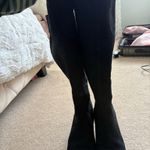 Suede Black Tall Boots Size 10 Photo 1