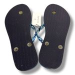 Vera Bradley Blue White Aqua Go Fish Flip Flops NEW with Tags 7-8 Photo 2