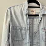 Hollister Chambray Button Up Lightweight Cotton Top Size M Photo 3