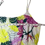Nicole Miller  Tropical Print Wide Leg Spaghetti Strap Linen Jumpsuit Large NWT Photo 7
