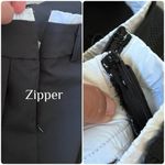 Sans Souci  New Black Exposed White Boxer Waistband Front Pleat Mini Skirt Medium Photo 7