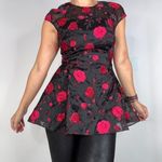 LELA ROSE
Cap Sleeve Rose Peplum Top Size 4 Photo 20