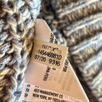 American Eagle Womens blue open knit crochet boxy oversized pullover sweater M Photo 5