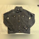 Forever 21  ripped black denim jacket Photo 0