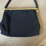 Vintage Black Beaded Gold Metal Top Closure Purse Photo 3