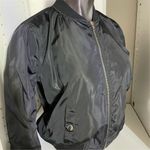 Better Be Women's Black Bomber Jacket Size M Full Zip with Pockets Photo 6