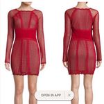 Free People  Mixed Mesh Bodycon in Red Photo 1
