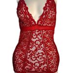 Victoria's Secret V.S Small Lingerie nwt red lace halter-neck camisole bustier garter straps sexy Photo 0