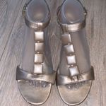 East 5th Easy 5th metallic gold pewter low wedges Photo 4