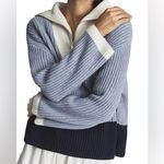 Reiss Half Zip Wool Blend Sweater Women’s S Jackie Color Block Jumper Nautical Photo 7