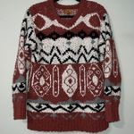 POL  large sweater aztec inspired design blush color pullover super soft Photo 4