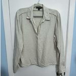 Saks 5th Avenue Saks Fifth Avenue Linen Blouse Large Beige Lagenlook Minimalist Quiet Luxury Photo 1
