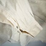 THREAD & SUPPLY | Ivory Ecru Corduroy Shacket Shirt Jacket Button Raw | Small Photo 5
