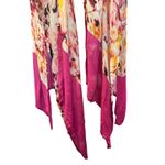 Floral Print Kimono Open Front Pink Trim‎ Duster Cardigan Bohemian Size undefined Photo 2