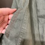 Michael Stars  Green Linen Full Zip Sleeveless Jacket Vest Womens XS Utility Fall Photo 5