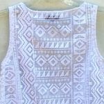 Madewell Womens Size XS white Geo Lace Eyelet Tank top Photo 4