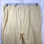 Woman Within Plus Size 36T Cropped Pants Capri Light Yellow Cotton Elastic 1535 Photo 5