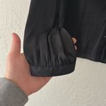 Tart  Black Cut Out Satin Button Down Long sleeve Blouse Photo 3