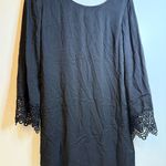 Doe & Rae Elegant Black Lace Sleeve Dress Photo 1