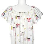 The Tiny Tassel Rainbow Row Dress Size XXL 2X Artsy 100% Cotton Flutter Sleeve Photo 1