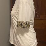 Tory Burch NWT Dawn Jewel Sleeve Tee Sz M Photo 4