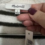 Madewell NWT Elthorne Faux Wrap Green Striped Wool Alpaca Blend Sweater Photo 5