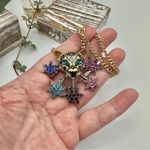 Betsey Johnson Leopard & Crystal Stars Statement Necklace Photo 1