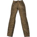 Good American  Jeans Womens‎ 0/24 Tan Cheetah Denim Good Waist High Rise Skinny Photo 1