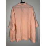 Bryn Walker Womens Pink Button Up Linen Top L Oversized Lagenlook Beachy Lagom Photo 2