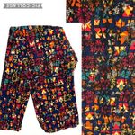 LuLaRoe OS One Size Leggings Colorful Abstract Print Navy Blue Orange Pink Photo 1