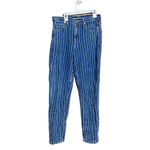 American Eagle  Pinstripe Blue and White Mom Jeans Size‎ 4 Photo 2