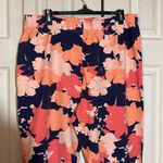 Roaman's Bright Multicolored Floral Slacks Pants Elastic Waistband Size 1X Photo 6