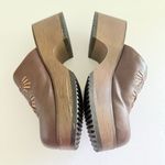 Lower East Side VTG Y2K  Brown Faux Leather Chunky Clogs Sz 7.5 Photo 5