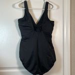 MiracleSuit  Must Haves Oceanus Black Swimsuit V-Neck Size 18W GUC #0662-OC Photo 6