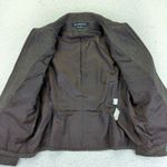 Vtg Braebrook Women's Wool Houndstooth Harrington Jacket 10 Petite Brown Cinch Size 10P Photo 6