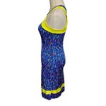 Versus by Gianni Versace Vintage Asymmetrical 90s Pop Art Mini Dress IT38/US2 Blue Size XS Photo 2