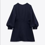 ZARA  BLOGGER FAVORITE RHINESTONE TRIM DRESS BLUE Photo 8